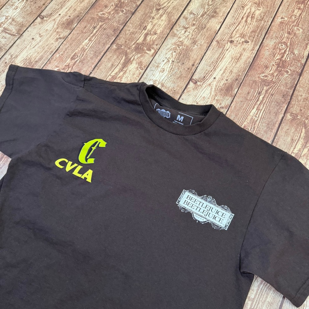 Beetlejuice Beetlejuice CVLA T Shirt Mens Medium Black Graphic Movie Promo Tee